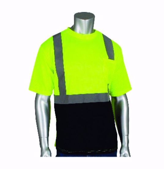 Picture of RTS2110B - ANSI Type R Class 2 Short Sleeve T-Shirt with 50+ UPF Sun Protection and Black Bottom Front (312-1250B)